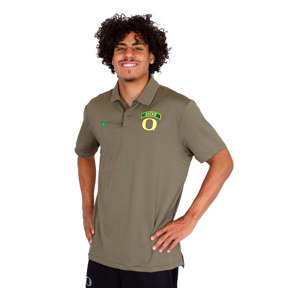 Classic Oregon O, Nike, Green, Polo, Performance/Dri-FIT, Men, Military, 2024, Arched Oregon, 812183